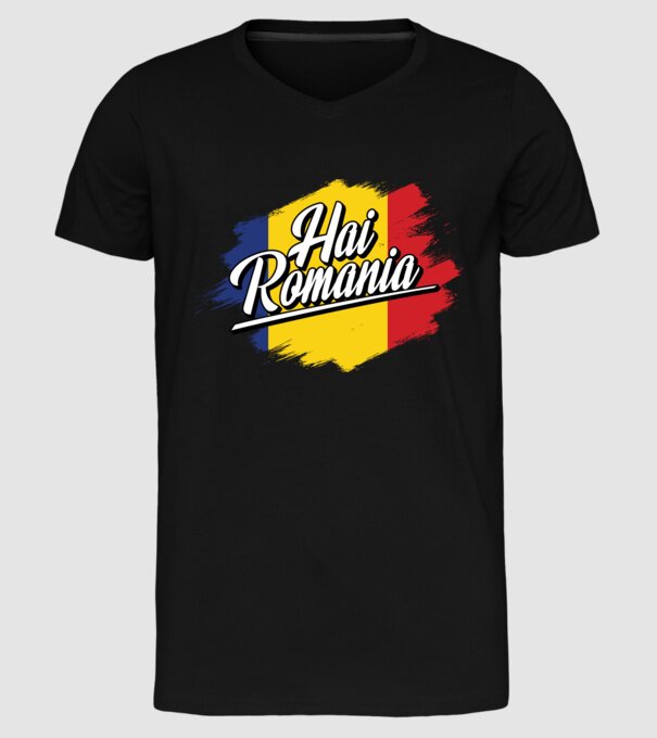 Inscripție cu steag model negru pe tricou
