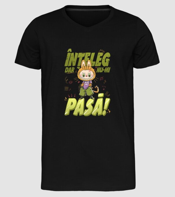 Înțeleg dar nu-mi pasă! model negru pe tricou