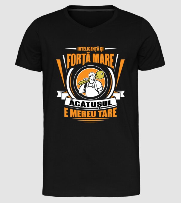 Inteligență și forță mare, lăcătușul e mereu tare model negru pe tricou