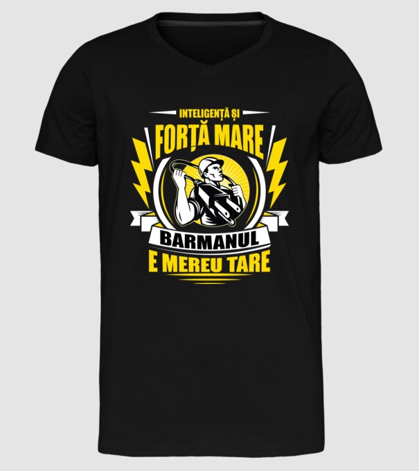 Inteligență și forță mare, electricianul e mereu tare model negru pe tricou