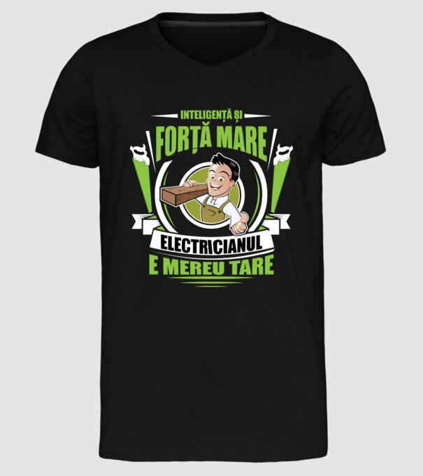 Inteligență și forță mare, tâmplarul e mereu tare model negru pe tricou