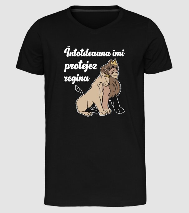 Întotdeauna îmi protejez regina model negru pe tricou