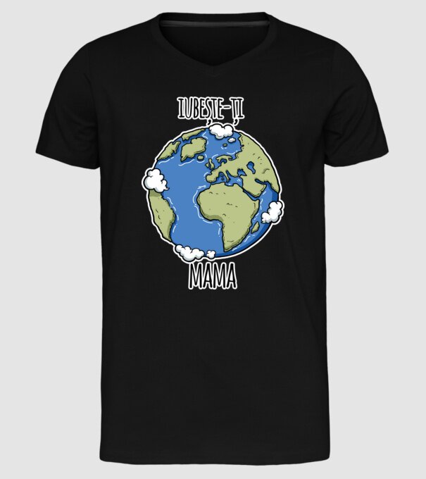 iubește-ți mama model negru pe tricou