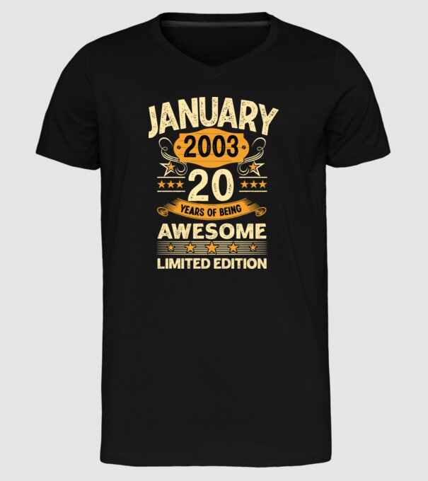 January 2003 20 years of being limited edition model negru pe tricou