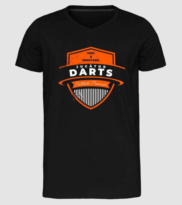jucător darts unic și inimitabil - calitate premium model negru pe tricou