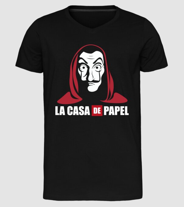 la cas de papel logo model negru pe tricou