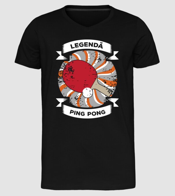 legendă Ping Pong model negru pe tricou