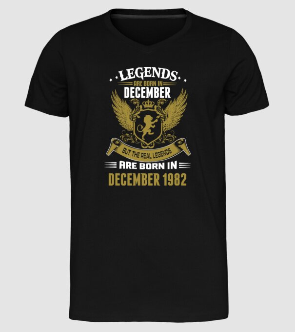 Legends born model negru pe tricou