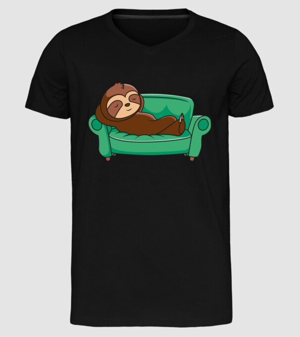 Leneș model negru pe tricou