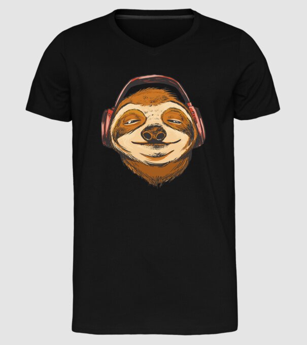 Leneș model negru pe tricou