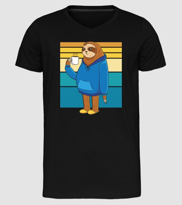 Leneș model negru pe tricou
