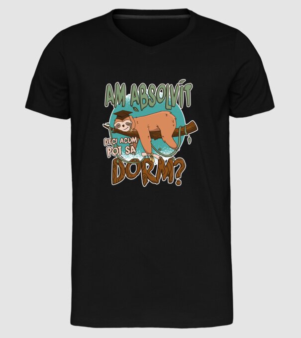 Leneș absolvent 1 model negru pe tricou