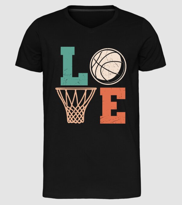 LOVE basketball model negru pe tricou
