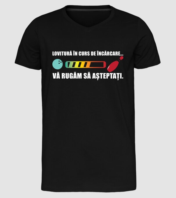 lovitură în curs de încărcare .. vă rugăm să așteptați. model negru pe tricou