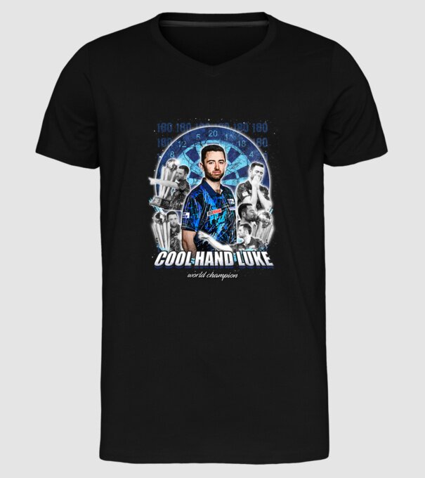 Luke Humphries World Champion model negru pe tricou