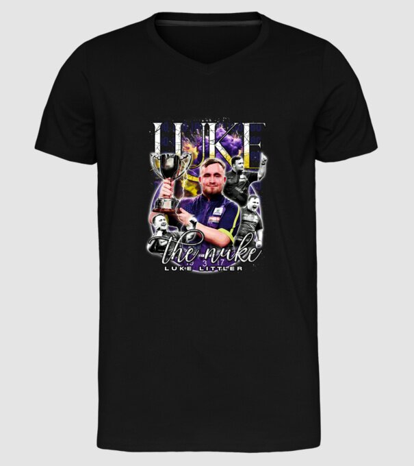 Luke the nuke model negru pe tricou