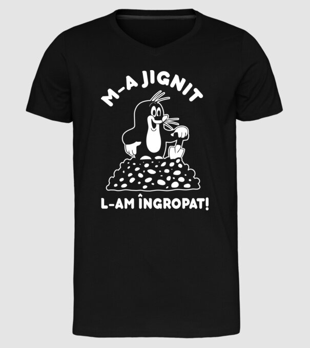 M-a jignit, l-am îngropat model negru pe tricou