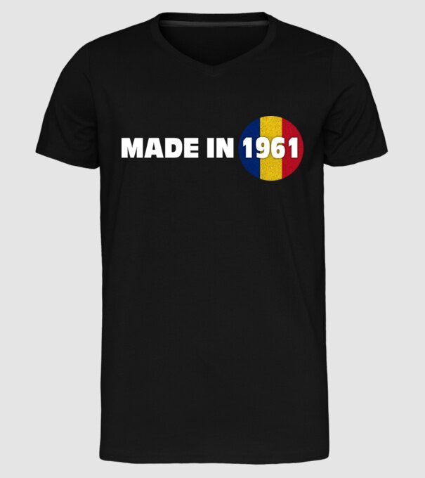 made in 1961 retro vintage model negru pe tricou