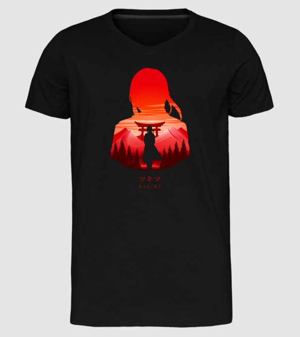 Makima model negru pe tricou