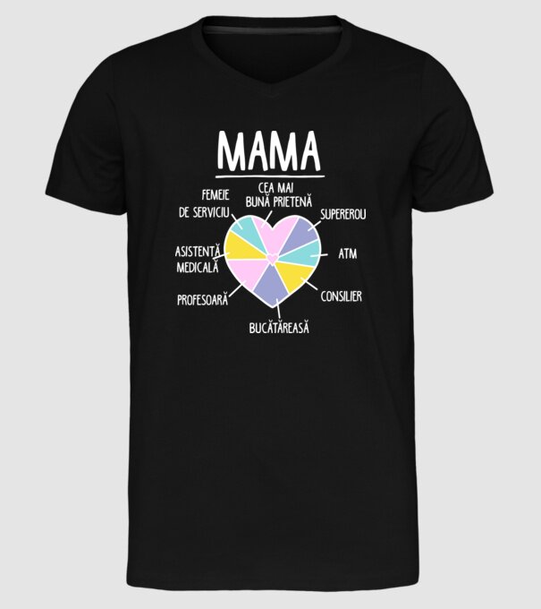 Mama cea mai bună prietenă, supererou model negru pe tricou