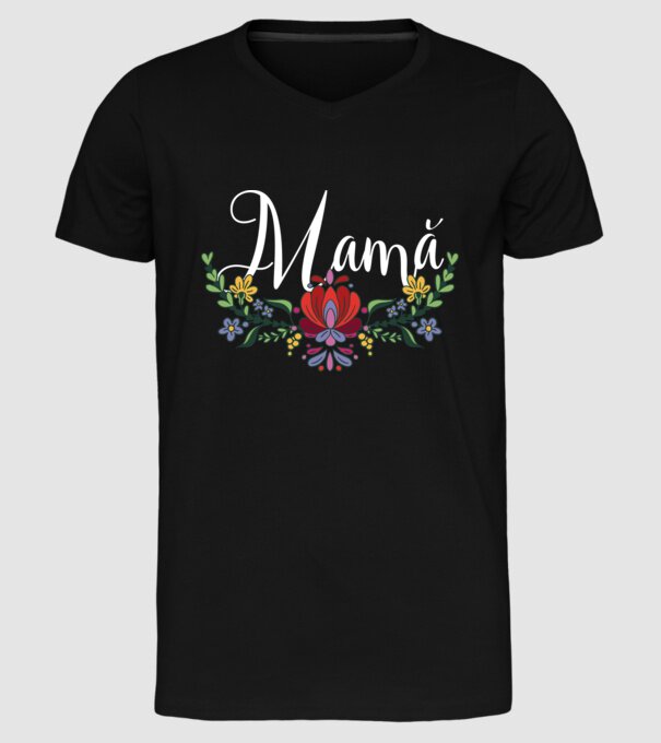 Mamă model negru pe tricou