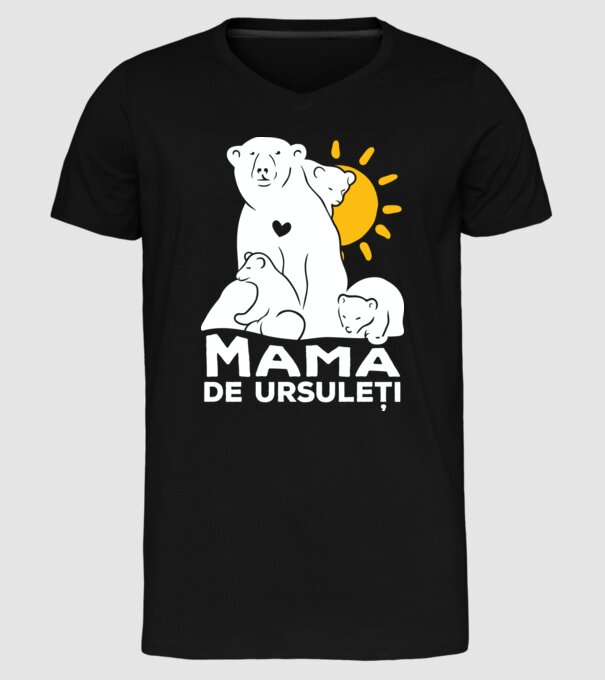 Minunată mamă de ursuleți model negru pe tricou