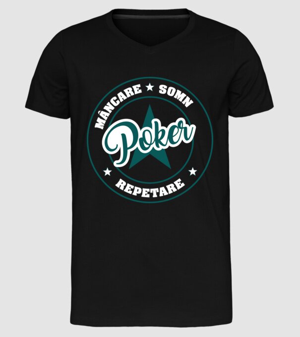 mâncare somn repetare POKER model negru pe tricou