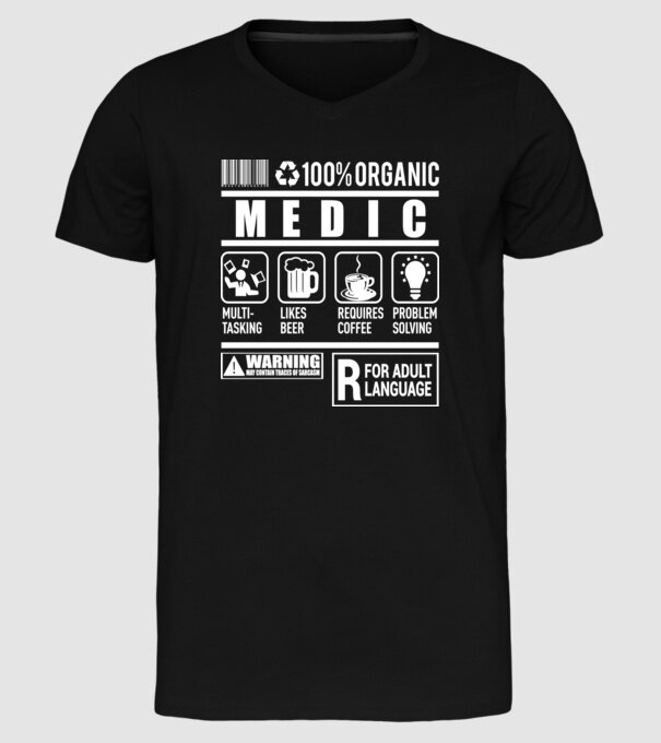 MEDIC model negru pe tricou