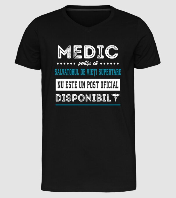 MEDIC: pentru că salvatorul de vieți supertare nu este un post oficial disponibil model negru pe tricou