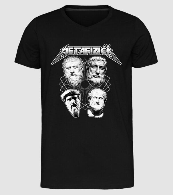 metafizică model negru pe tricou