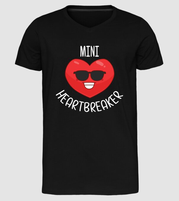 mini heartbreaker model negru pe tricou