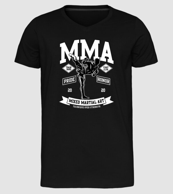 MMA model negru pe tricou