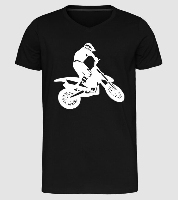 Mountain Bike model negru pe tricou
