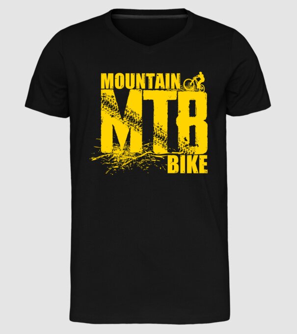 MTB model negru pe tricou