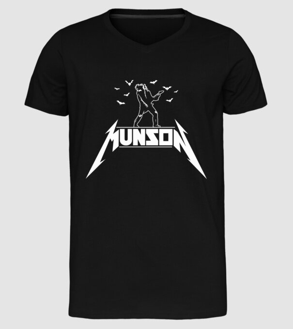 munson parody stranger things model negru pe tricou
