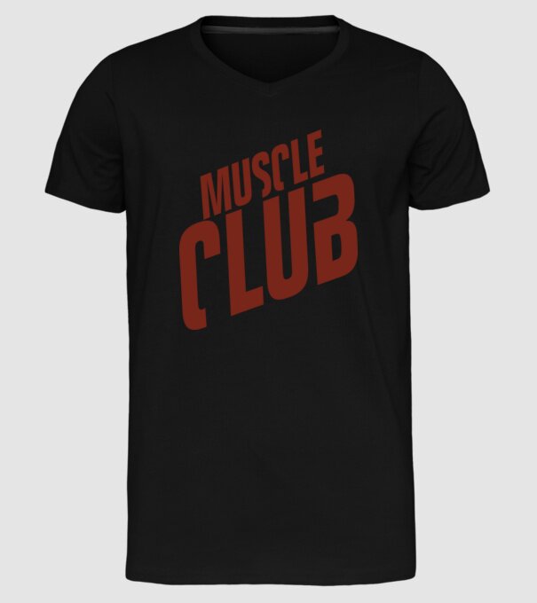 Muscle Club model negru pe tricou