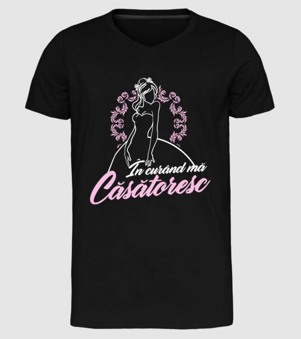 În curând mă căsătoresc model negru pe tricou