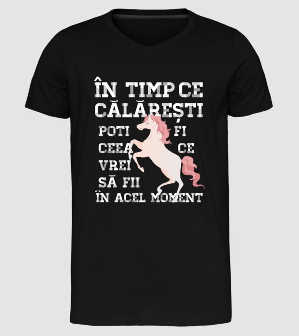în timp ce călărești poți fi ceea ce vrei să fii - în acel moment model negru pe tricou