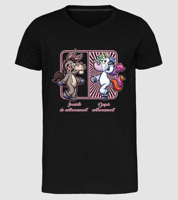 inainte de antrenament model negru pe tricou