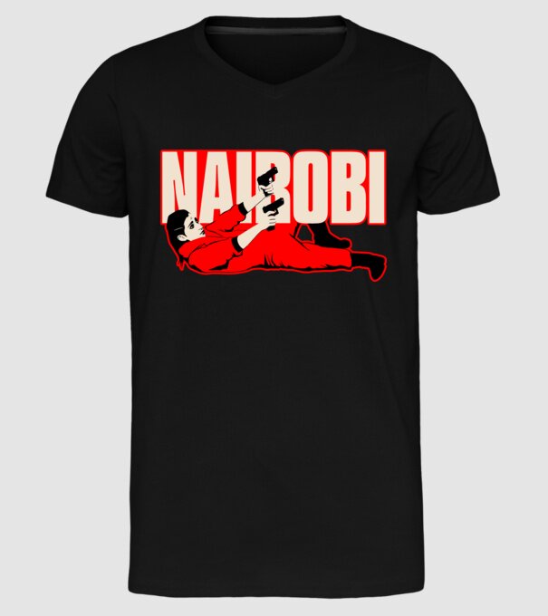 nairobi la casa de papel model negru pe tricou