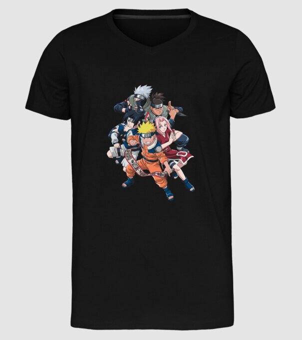 NARUTO model negru pe tricou