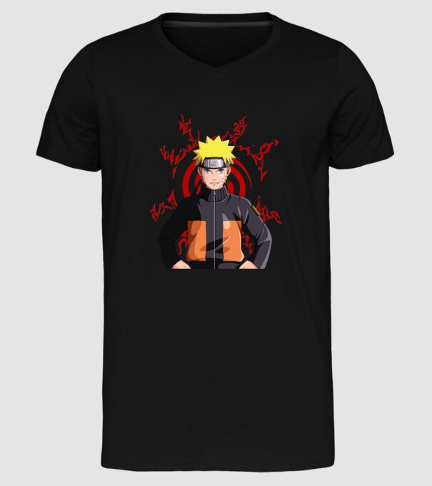 NARUTO model negru pe tricou
