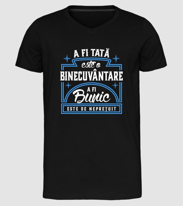 Neprețuit bunic model negru pe tricou