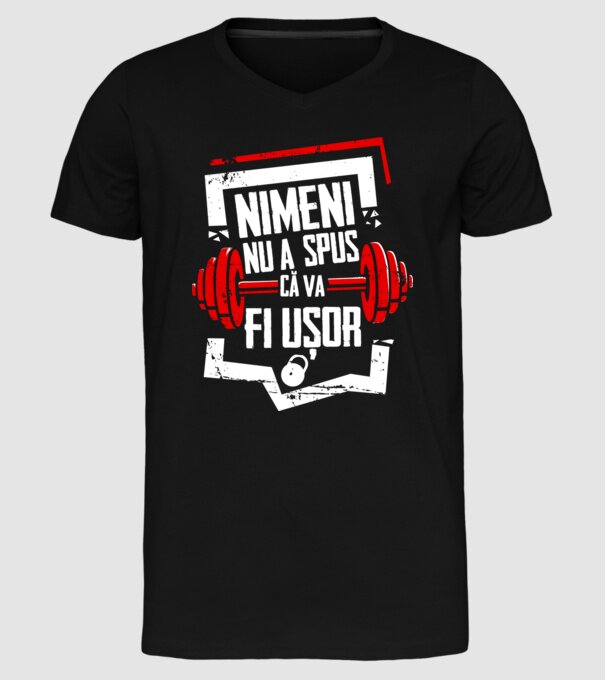 nimeni nu a spus că va fi ușor model negru pe tricou