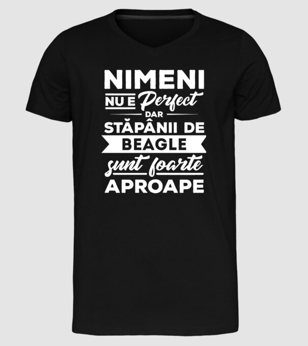 nimeni nu e perfect, dar stăpânii de beagle sunt foarte aproape model negru pe tricou