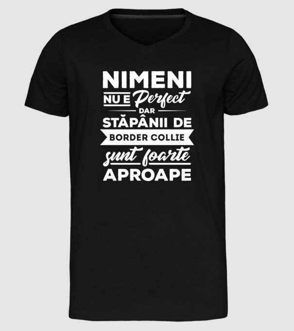 nimeni nu e perfect, dar stăpânii de border collie sunt foarte aproape model negru pe tricou