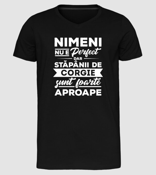 nimeni nu e perfect, dar stăpânii de corgie sunt foarte aproape model negru pe tricou