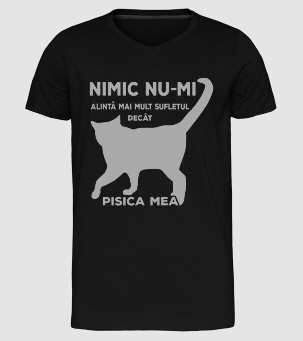 Nimic nu-mi alintă mai mult sufletul decât pisica mea model negru pe tricou