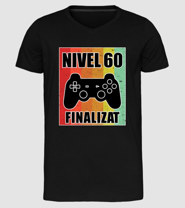 Nivel 60 finalizat model negru pe tricou