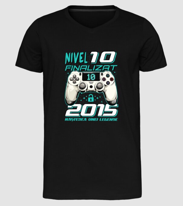 Nivel finalizat 10 2015 model negru pe tricou